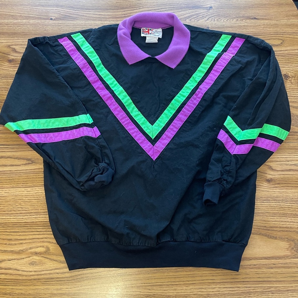 80’s Windbreaker collared Pullover USA made